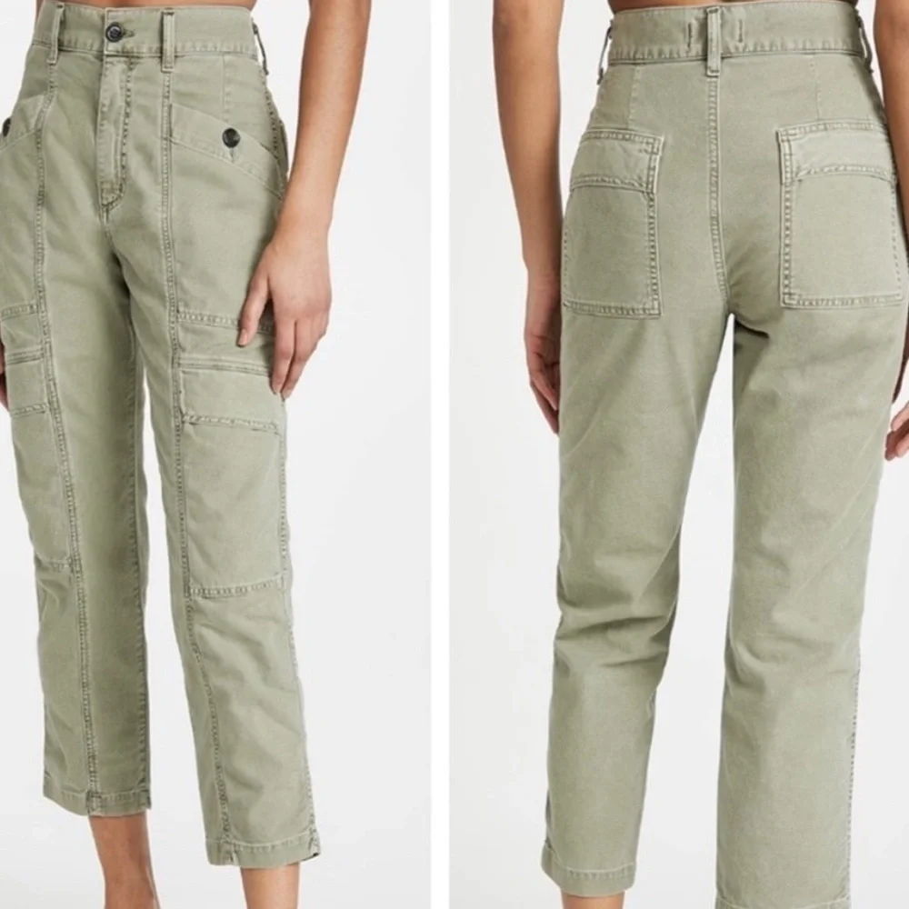 Agolde Kai Cargo Pants- Edamame Green/Straight leg/Slant Oversized/Utility/ 27 - Picture 1 of 6
